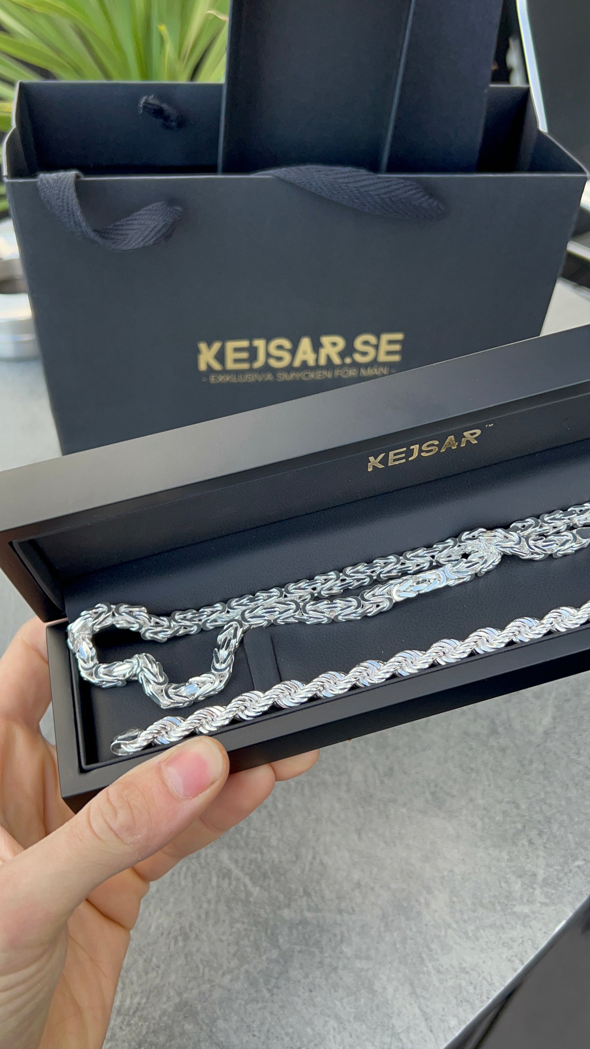 Kejsarlänk Halsband 6mm - 925 Silver - Kejsar