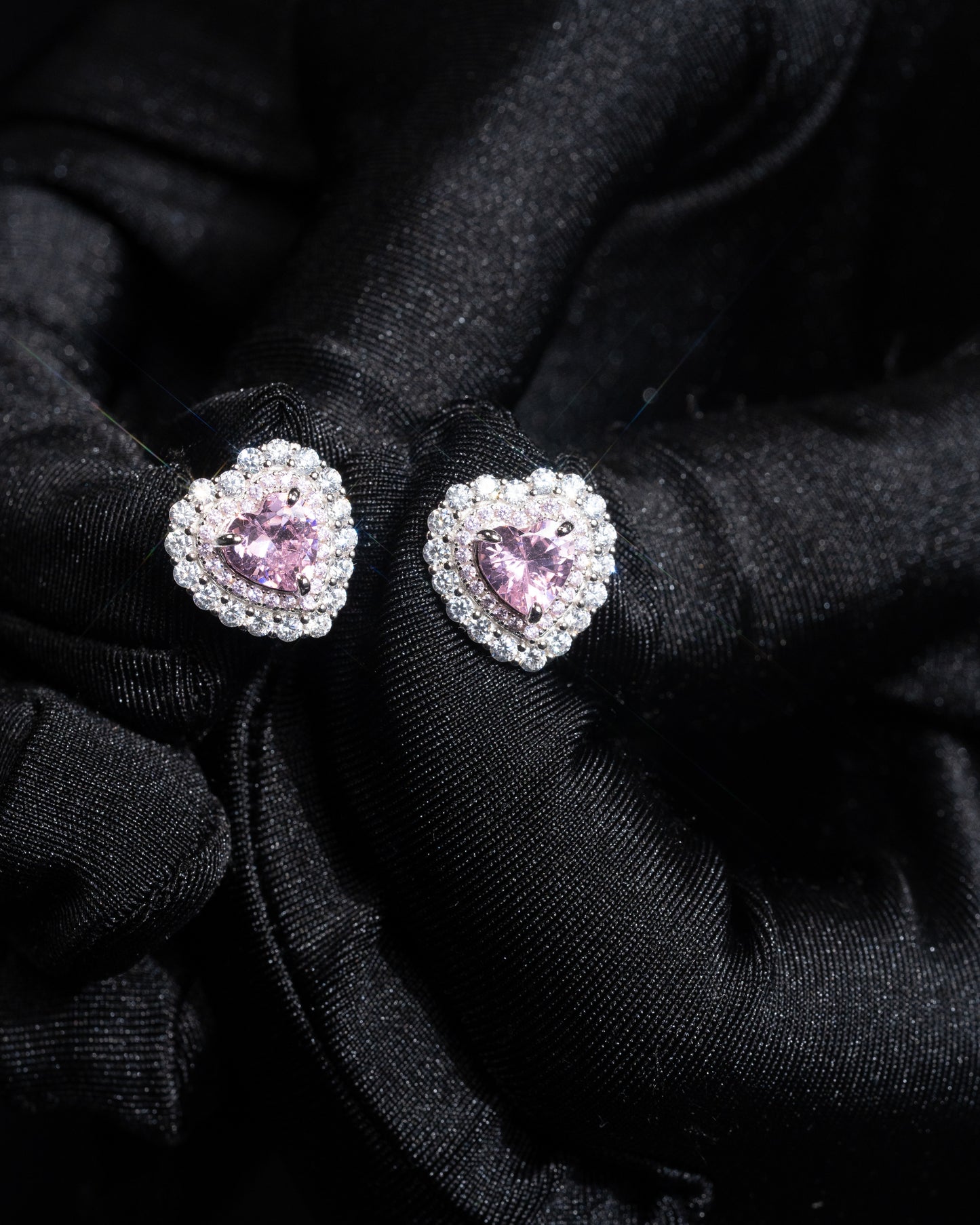 Pink Heart Earrings