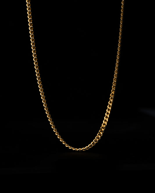 Pansarlänk Halsband 3mm - 18K Guld