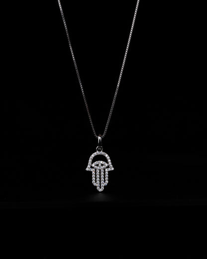 Hamsa Halsband Silver